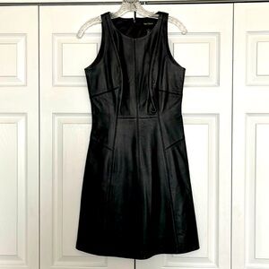 White House Black Market black “Leather” Dress